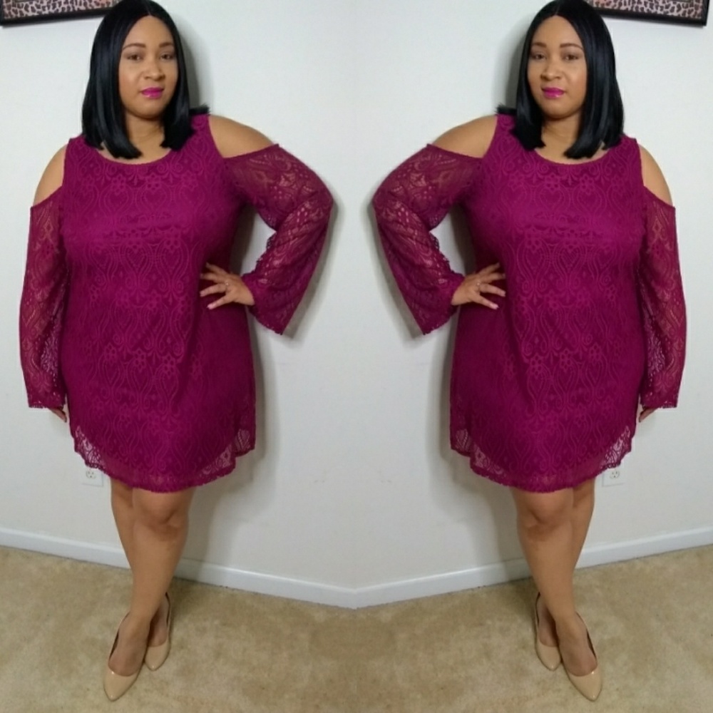 Cold Shoulder Lace Dress